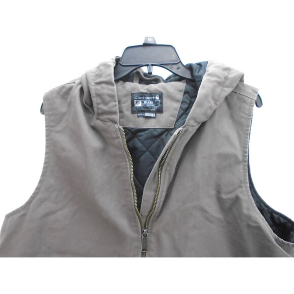 Carhartt Size XXL (20) Women’s Duck Canvas Hooded Vest Quilt Lined 3M Thinsulate - Picture 2 of 10